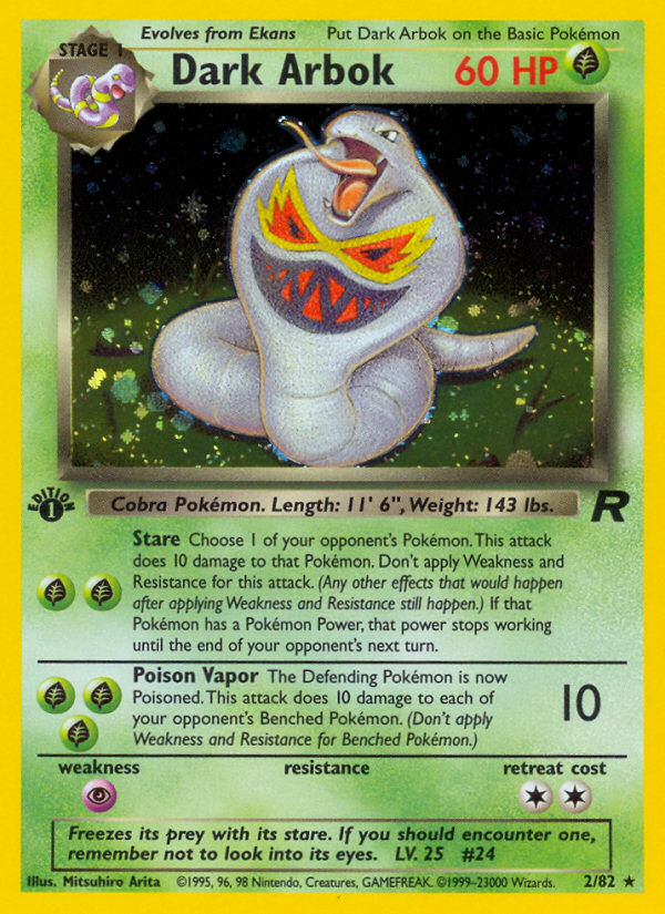 Dark Arbok (2/82) [Team Rocket 1st Edition] | Mindsight Gaming