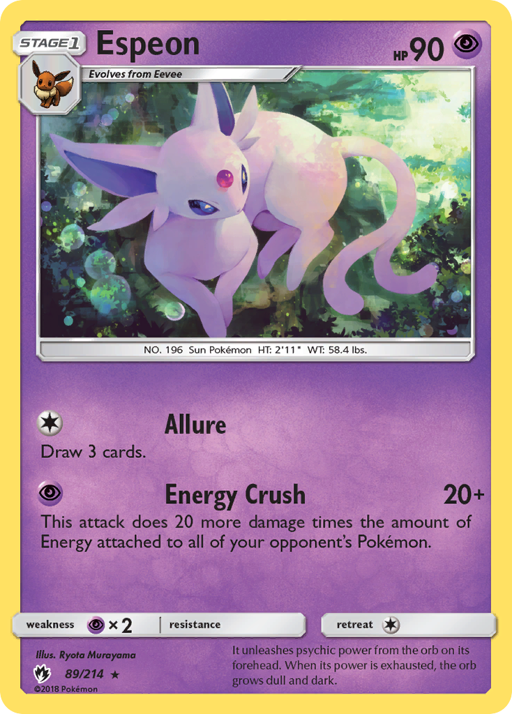 Espeon (89/214) [Sun & Moon: Lost Thunder] | Mindsight Gaming