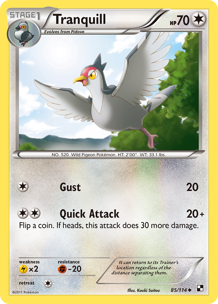 Tranquill (85/114) [Black & White: Base Set] | Mindsight Gaming