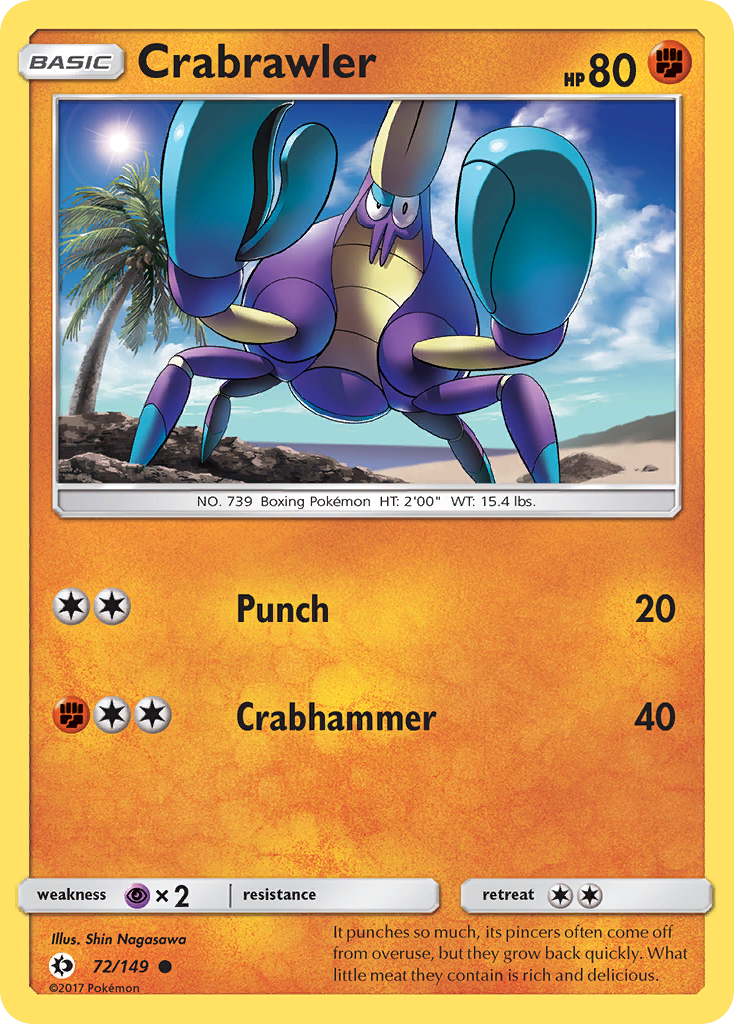 Crabrawler (72/149) [Sun & Moon: Base Set] | Mindsight Gaming