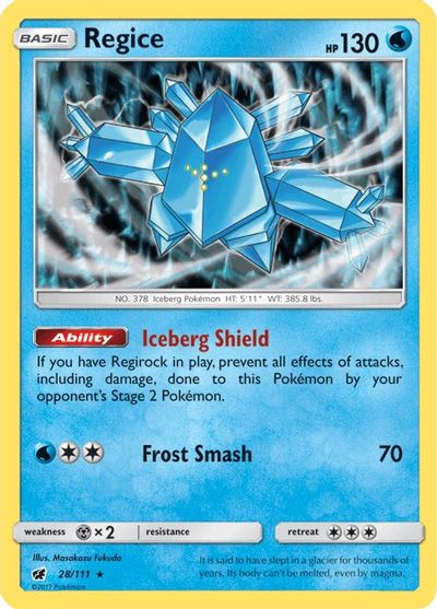 Regice (28/111) [Sun & Moon: Crimson Invasion] | Mindsight Gaming