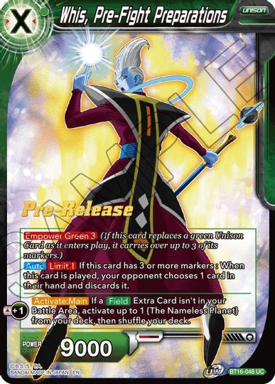 Whis, Pre-Fight Preparations (BT16-048) [Realm of the Gods Prerelease Promos] | Mindsight Gaming