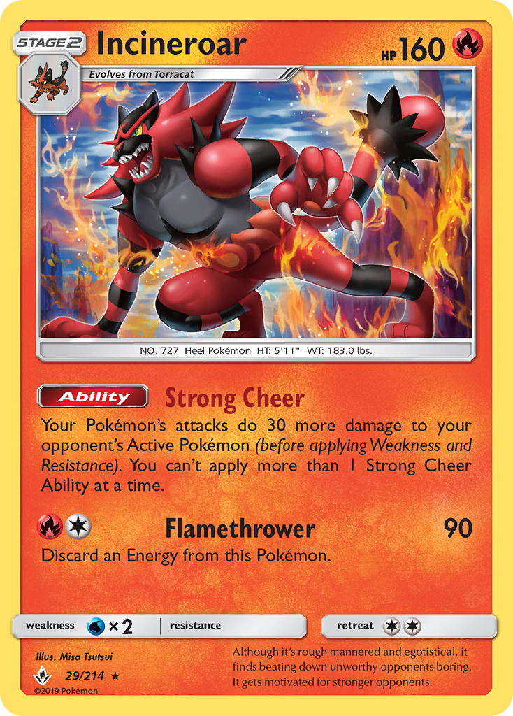 Incineroar (29/214) [Sun & Moon: Unbroken Bonds] | Mindsight Gaming