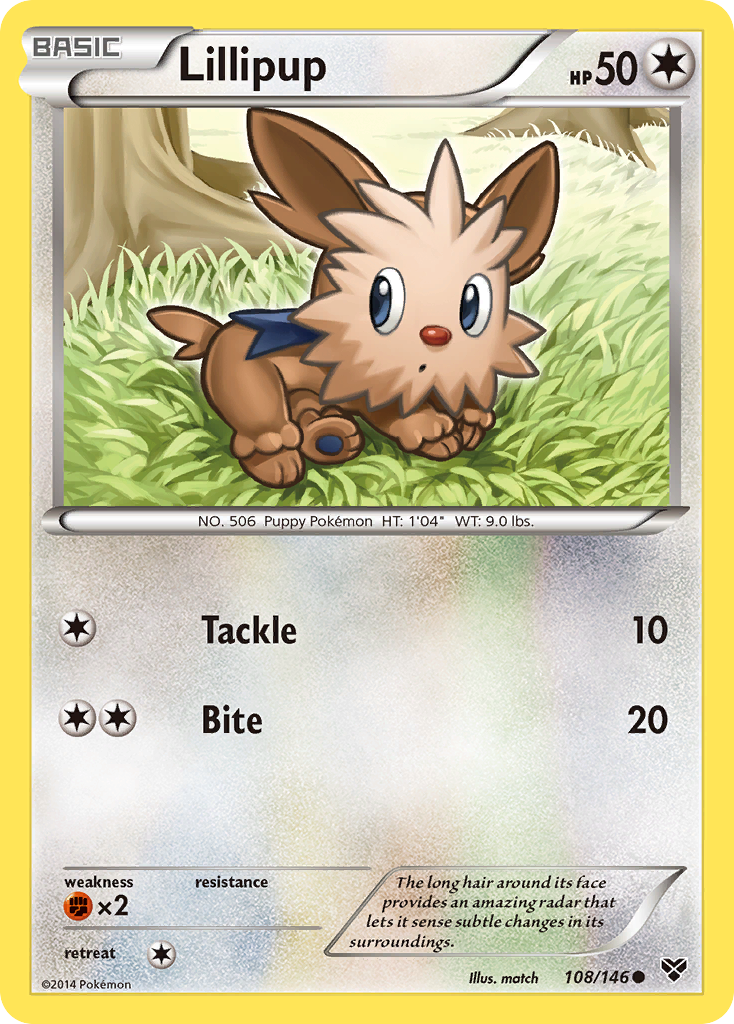 Lillipup (108/146) [XY: Base Set] | Mindsight Gaming