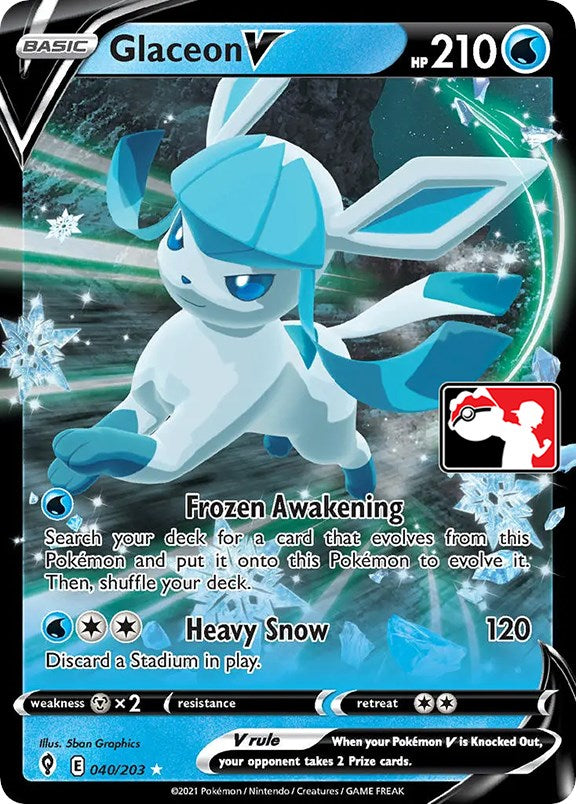 Glaceon V (040/203) [Prize Pack Series One] | Mindsight Gaming