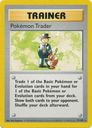 Pokemon Trader (77/102) [Base Set Shadowless Unlimited] | Mindsight Gaming