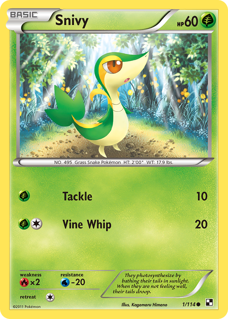 Snivy (1/114) (Cosmos Holo) [Black & White: Base Set] | Mindsight Gaming