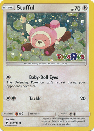 Stufful (110/147) (Toys R Us Promo) [Sun & Moon: Burning Shadows] | Mindsight Gaming