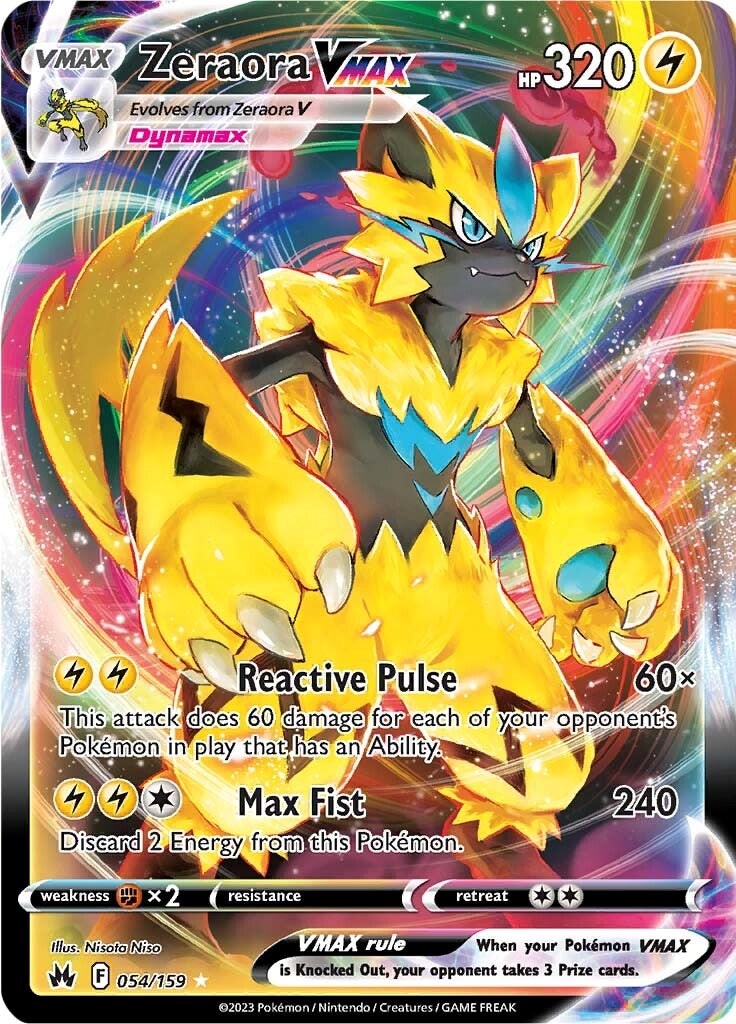 Zeraora VMAX (054/159) [Sword & Shield: Crown Zenith] | Mindsight Gaming