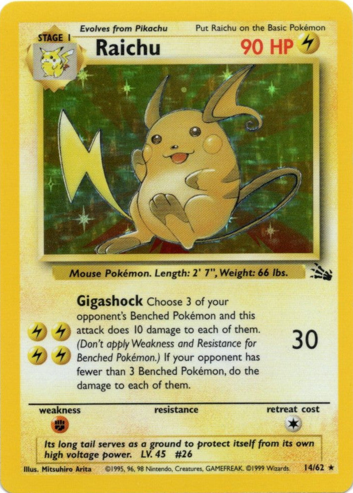 Raichu (14/62) [Fossil Unlimited] | Mindsight Gaming