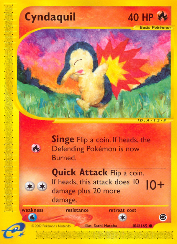 Cyndaquil (104/165) [Expedition: Base Set] | Mindsight Gaming