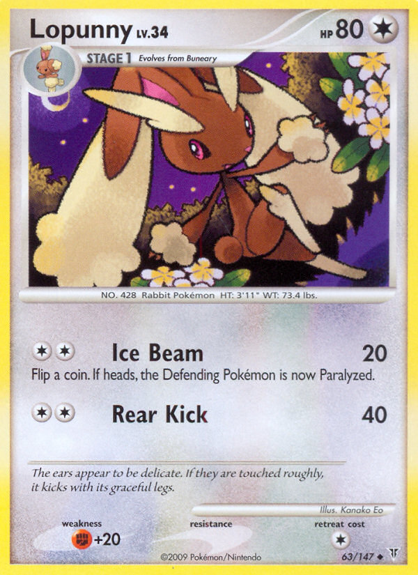 Lopunny (63/147) [Platinum: Supreme Victors] | Mindsight Gaming