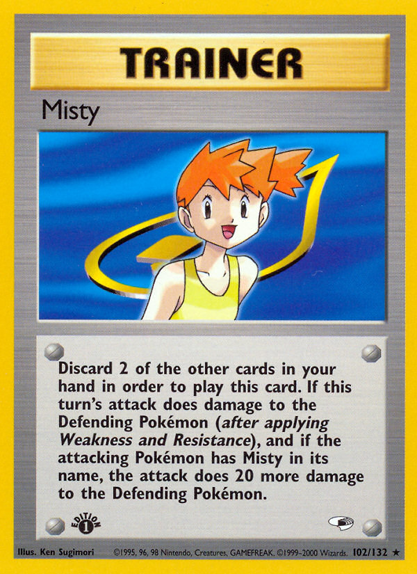 Misty (102/132) [Gym Heroes 1st Edition] | Mindsight Gaming