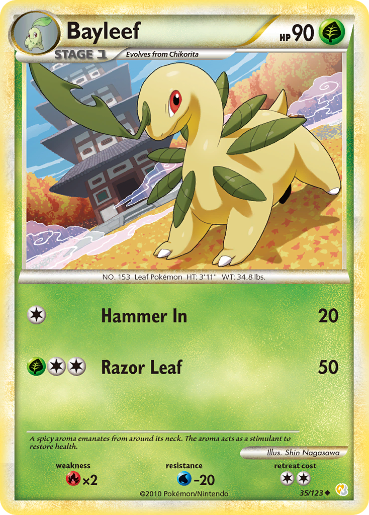 Bayleef (35/123) [HeartGold & SoulSilver: Base Set] | Mindsight Gaming