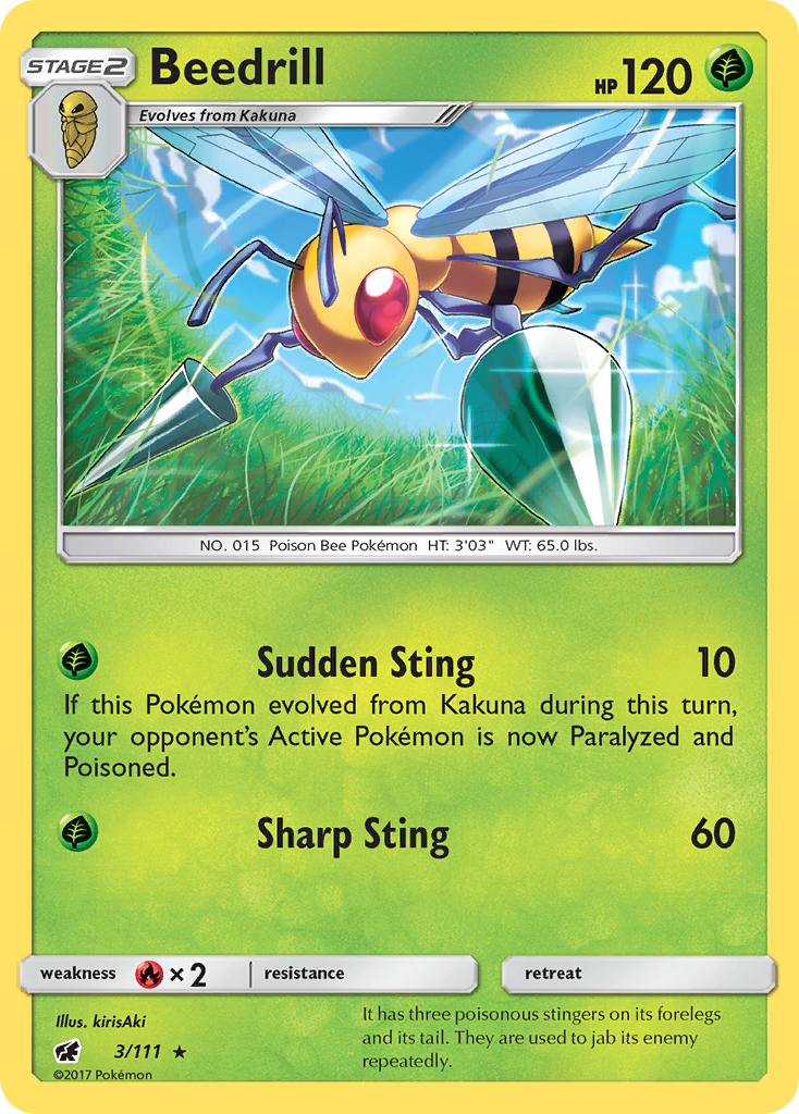 Beedrill (3/111) [Sun & Moon: Crimson Invasion] | Mindsight Gaming