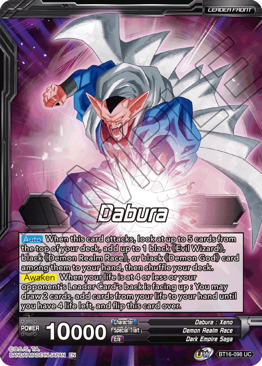 Dabura // Demon God Dabura, Diabolical Awakening (BT16-098) [Realm of the Gods Prerelease Promos] | Mindsight Gaming