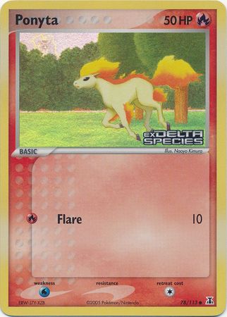 Ponyta (78/113) (Stamped) [EX: Delta Species] | Mindsight Gaming