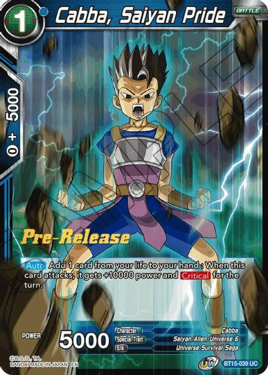 Cabba, Saiyan Pride (BT15-039) [Saiyan Showdown Prerelease Promos] | Mindsight Gaming