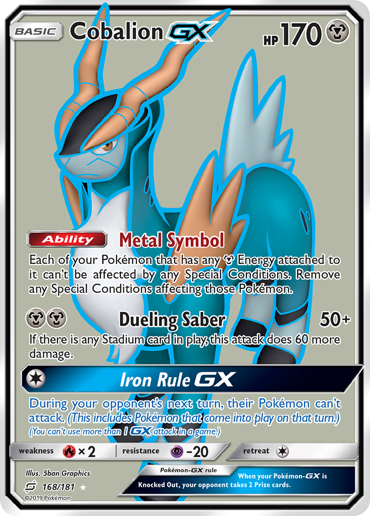 Cobalion GX (168/181) [Sun & Moon: Team Up] | Mindsight Gaming