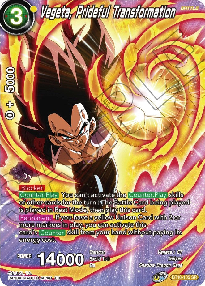 Vegeta, Prideful Transformation (BT10-105) [Theme Selection: History of Vegeta] | Mindsight Gaming