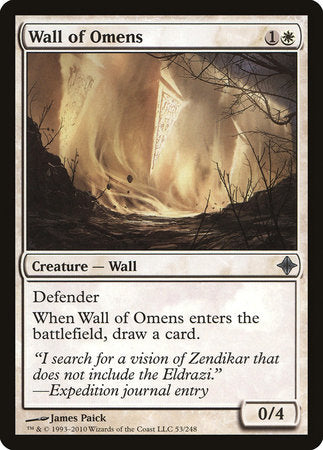 Wall of Omens [Rise of the Eldrazi] | Mindsight Gaming