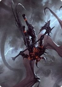 Burning-Rune Demon Art Card [Kaldheim: Art Series] | Mindsight Gaming