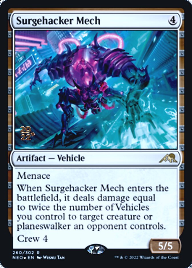 Surgehacker Mech [Kamigawa: Neon Dynasty Prerelease Promos] | Mindsight Gaming