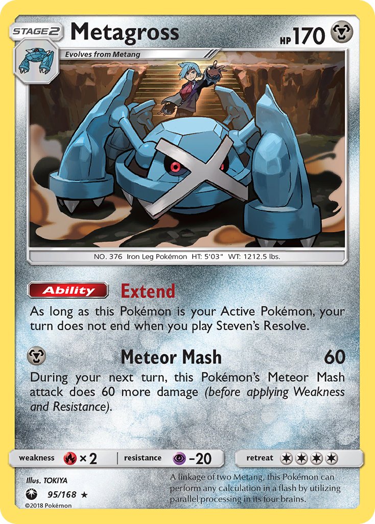 Metagross (95/168) (Prerelease Kit Exclusive) (Theme Deck Exclusive) [Sun & Moon: Celestial Storm] | Mindsight Gaming