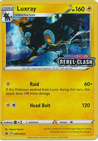 Luxray (SWSH023) (Staff Prerelease Promo) [Sword & Shield: Black Star Promos] | Mindsight Gaming