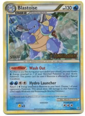 Blastoise (13/95) (Staff Prerelease Promo) [HeartGold & SoulSilver: Black Star Promos] | Mindsight Gaming