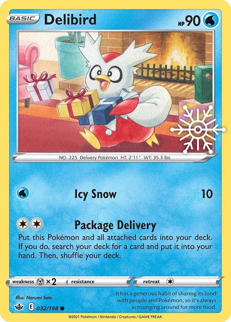 Delibird (032/198) (Holiday Calendar) [Sword & Shield: Chilling Reign] | Mindsight Gaming