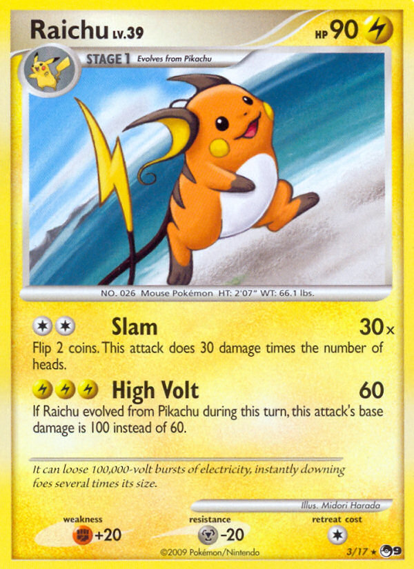 Raichu (3/17) [POP Series 9] | Mindsight Gaming