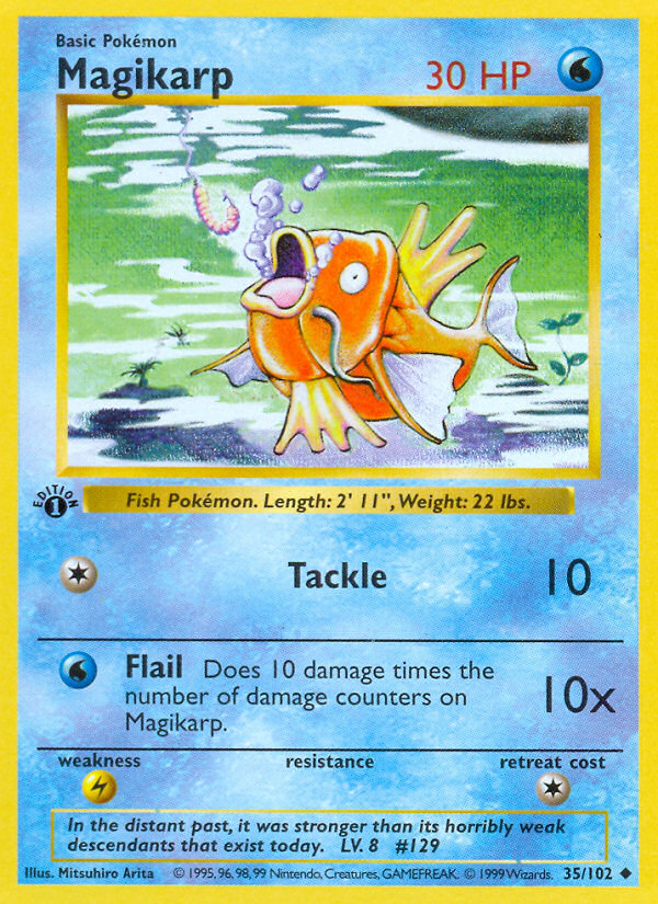 Magikarp (35/102) (Shadowless) [Base Set 1st Edition] | Mindsight Gaming