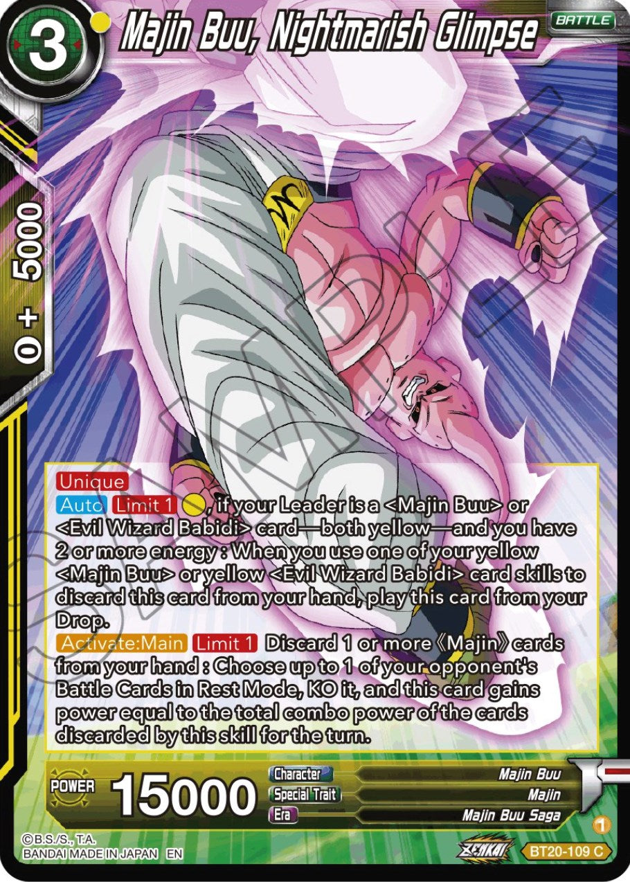 Majin Buu, Nightmarish Glimpse (BT20-109) [Power Absorbed] | Mindsight Gaming