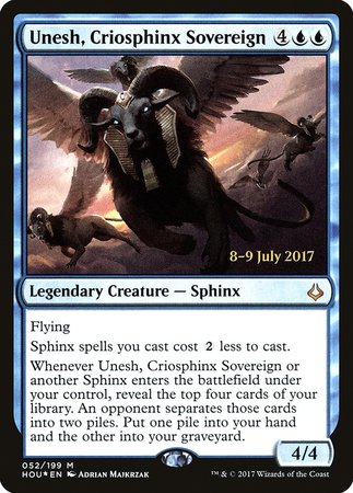 Unesh, Criosphinx Sovereign [Hour of Devastation Promos] | Mindsight Gaming