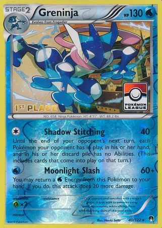 Greninja (40/122) (League Promo 1st Place) [XY: BREAKpoint] | Mindsight Gaming