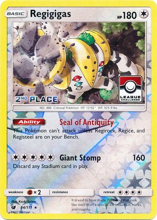 Regigigas (84/111) (League Promo 2nd Place) [Sun & Moon: Crimson Invasion] | Mindsight Gaming