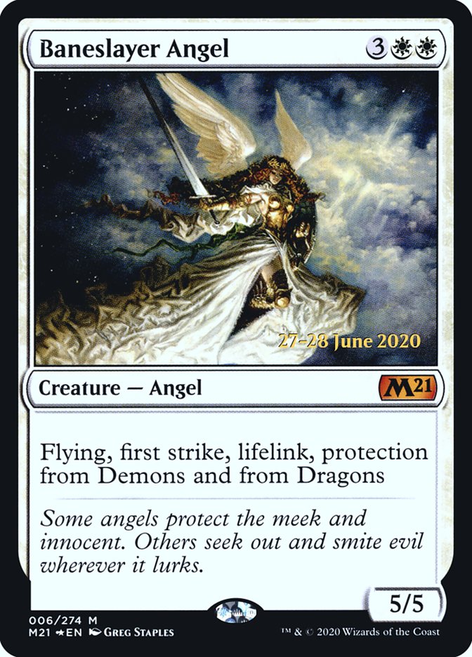 Baneslayer Angel  [Core Set 2021 Prerelease Promos] | Mindsight Gaming