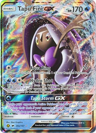 Tapu Fini GX (39/147) (Alternate card) (Jumbo Card) [Sun & Moon: Burning Shadows] | Mindsight Gaming