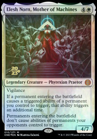 Elesh Norn, Mother of Machines [Phyrexia: All Will Be One Prerelease Promos] | Mindsight Gaming