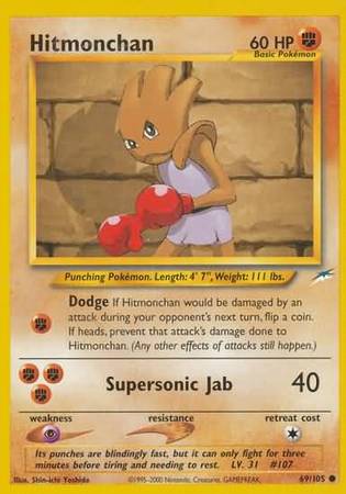 Hitmonchan (69/105) [Neo Destiny Unlimited] | Mindsight Gaming