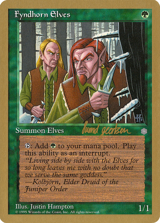 Fyndhorn Elves (Svend Geertsen) [World Championship Decks 1997] | Mindsight Gaming