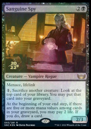 Sanguine Spy [Streets of New Capenna Prerelease Promos] | Mindsight Gaming