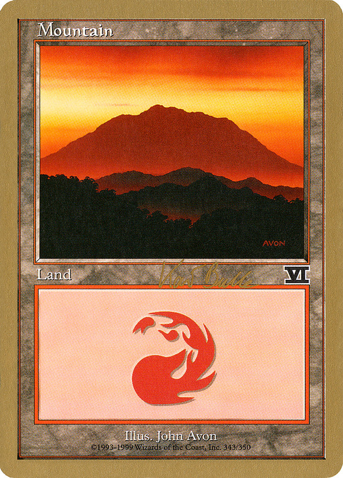 Mountain (kb343) (Kai Budde) [World Championship Decks 1999] | Mindsight Gaming