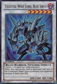 Celestial Wolf Lord, Blue Sirius [SHSP-EN090] Ultra Rare | Mindsight Gaming