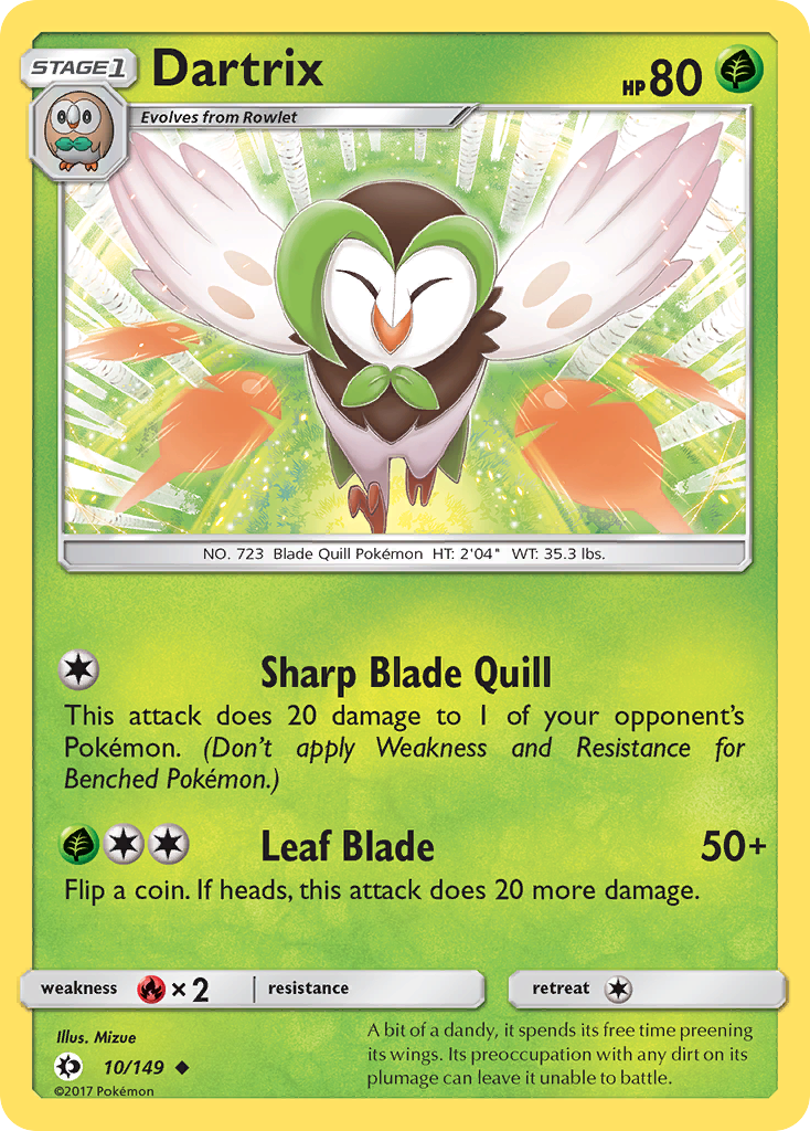 Dartrix (10/149) [Sun & Moon: Base Set] | Mindsight Gaming