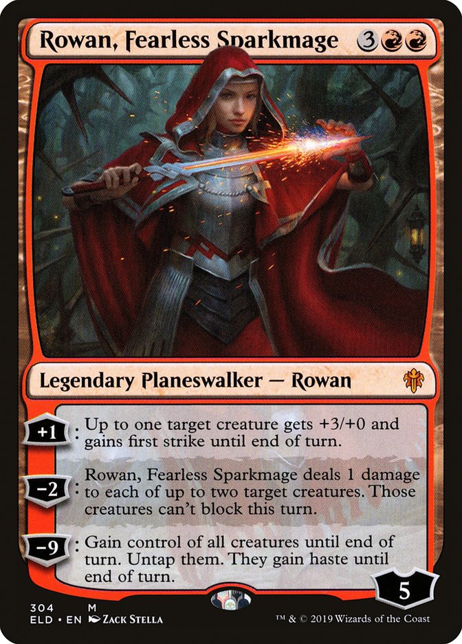 Rowan, Fearless Sparkmage [Throne of Eldraine] | Mindsight Gaming