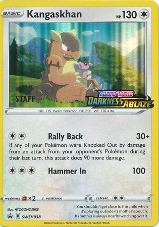 Kangaskhan (SWSH038) (Staff Prerelease Promo) [Sword & Shield: Black Star Promos] | Mindsight Gaming