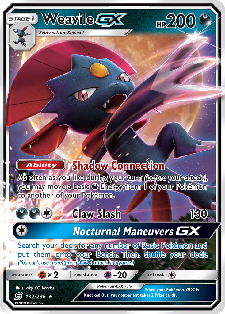 Weavile GX (132/236) [Sun & Moon: Unified Minds] | Mindsight Gaming