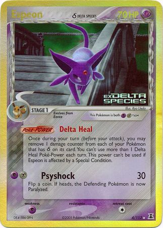 Espeon (4/113) (Delta Species) (Stamped) [EX: Delta Species] | Mindsight Gaming